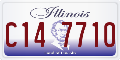 IL license plate C147710