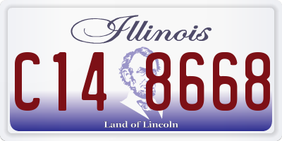 IL license plate C148668