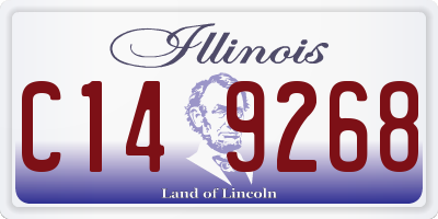 IL license plate C149268