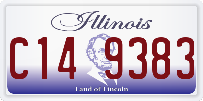 IL license plate C149383