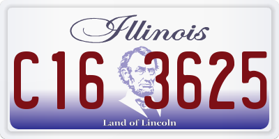 IL license plate C163625