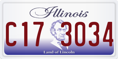IL license plate C173034