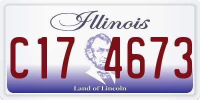 IL license plate C174673