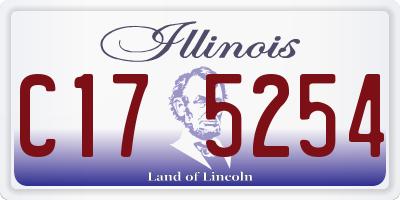 IL license plate C175254