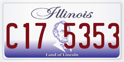 IL license plate C175353