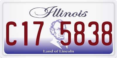 IL license plate C175838