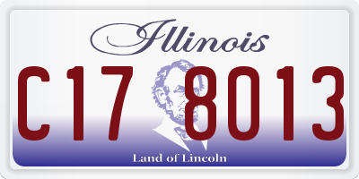 IL license plate C178013