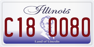 IL license plate C180080