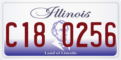 IL license plate C180256