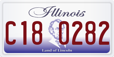 IL license plate C180282