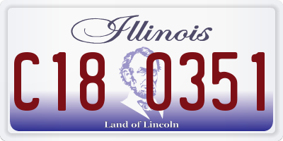IL license plate C180351
