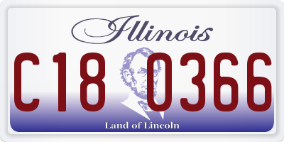 IL license plate C180366