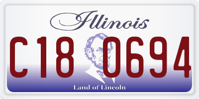 IL license plate C180694