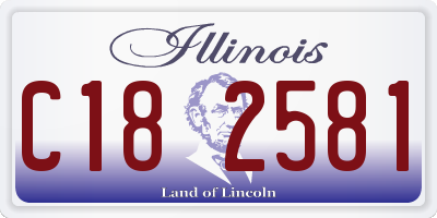 IL license plate C182581