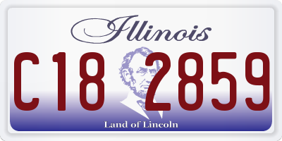 IL license plate C182859