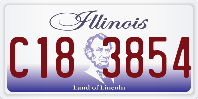 IL license plate C183854
