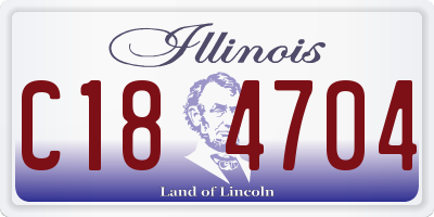 IL license plate C184704