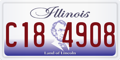 IL license plate C184908