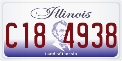 IL license plate C184938