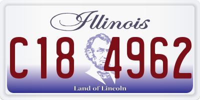 IL license plate C184962