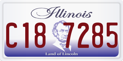 IL license plate C187285