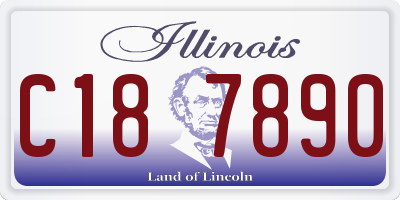 IL license plate C187890