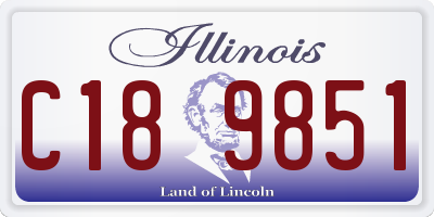 IL license plate C189851
