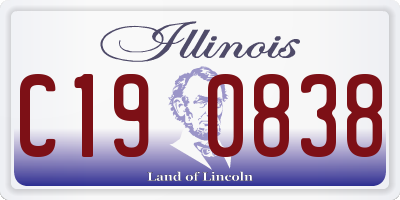 IL license plate C190838