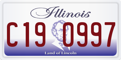 IL license plate C190997
