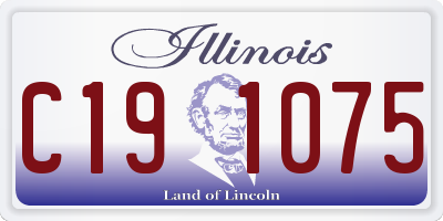IL license plate C191075