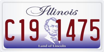 IL license plate C191475