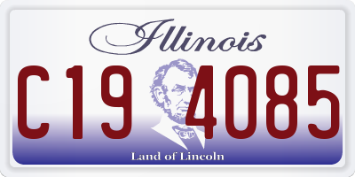 IL license plate C194085