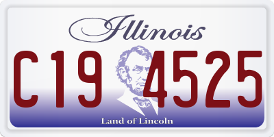 IL license plate C194525