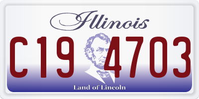 IL license plate C194703