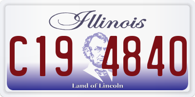 IL license plate C194840
