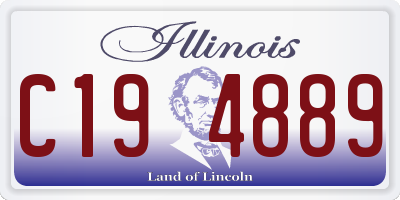 IL license plate C194889