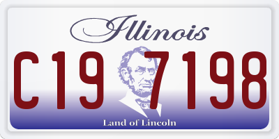 IL license plate C197198