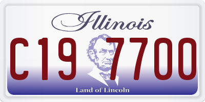 IL license plate C197700