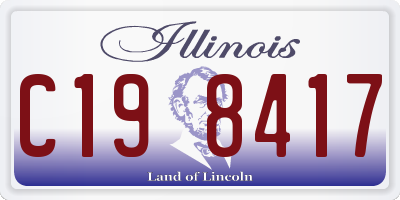 IL license plate C198417