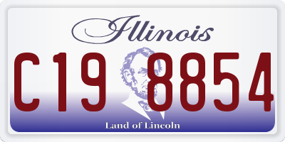 IL license plate C198854