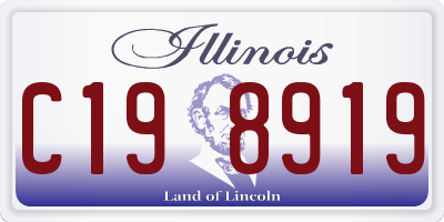 IL license plate C198919