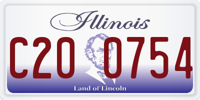 IL license plate C200754