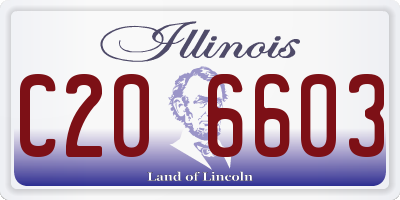 IL license plate C206603