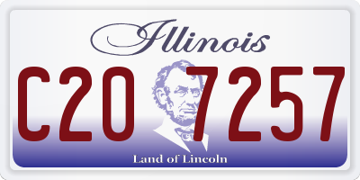 IL license plate C207257