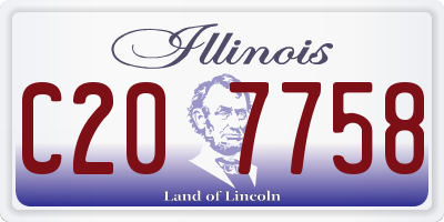 IL license plate C207758
