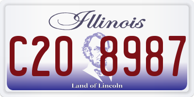 IL license plate C208987