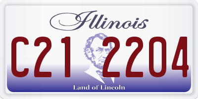 IL license plate C212204