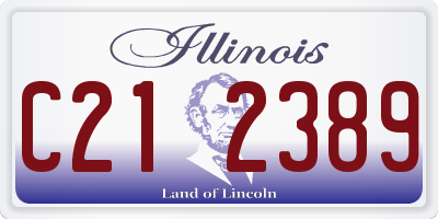 IL license plate C212389