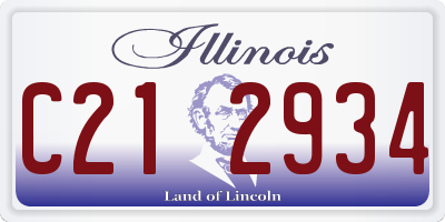 IL license plate C212934