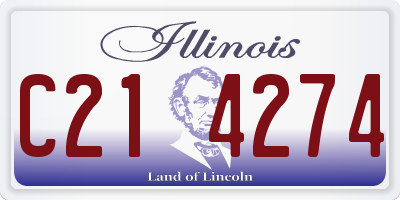 IL license plate C214274